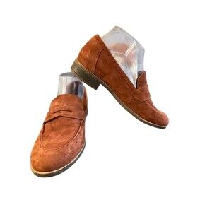 Clarks Collection Womens Trish Rose Loafers‎ Size 8 M Mahagony Suede Slip On